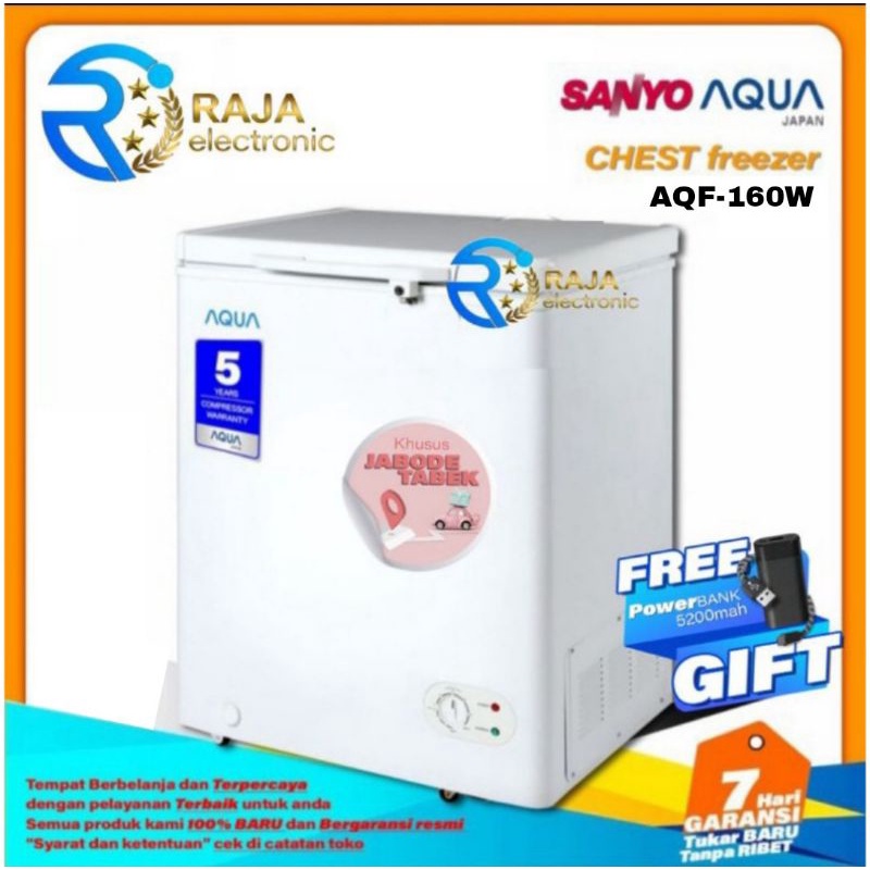 CHEST FREEZER AQUA AQF - 160W 160 LITER , FREEZER BOX DAGING , ICE CREAM