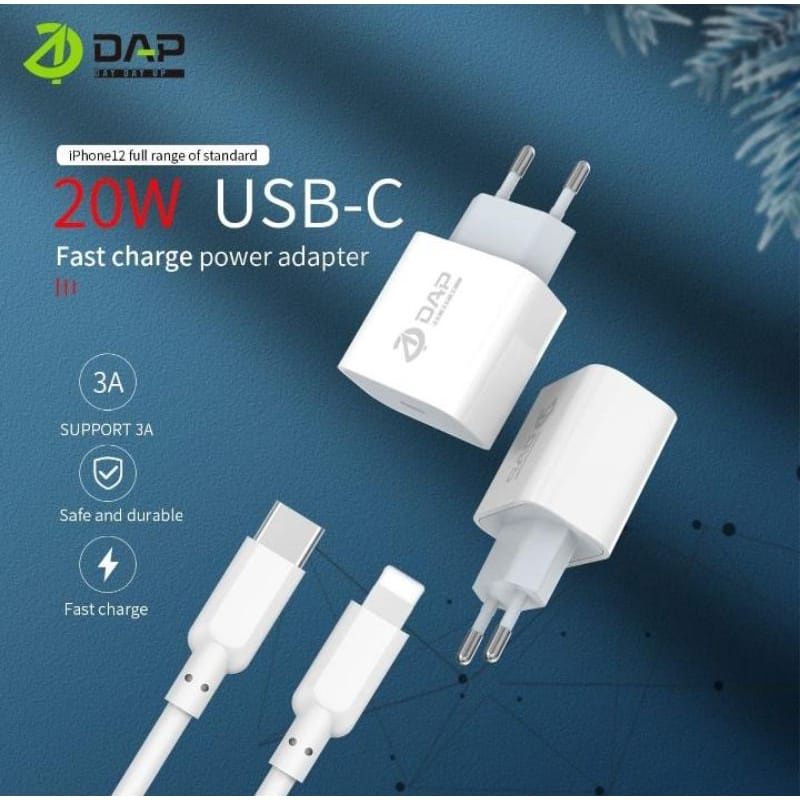 Batok Charger DAP D-AP6 Colokan TYPE-C Kepala Casan DAP D-AP6 USB C 20W Adaptor Charger DAP D-AP6 USB-C 20W ORIGINAL