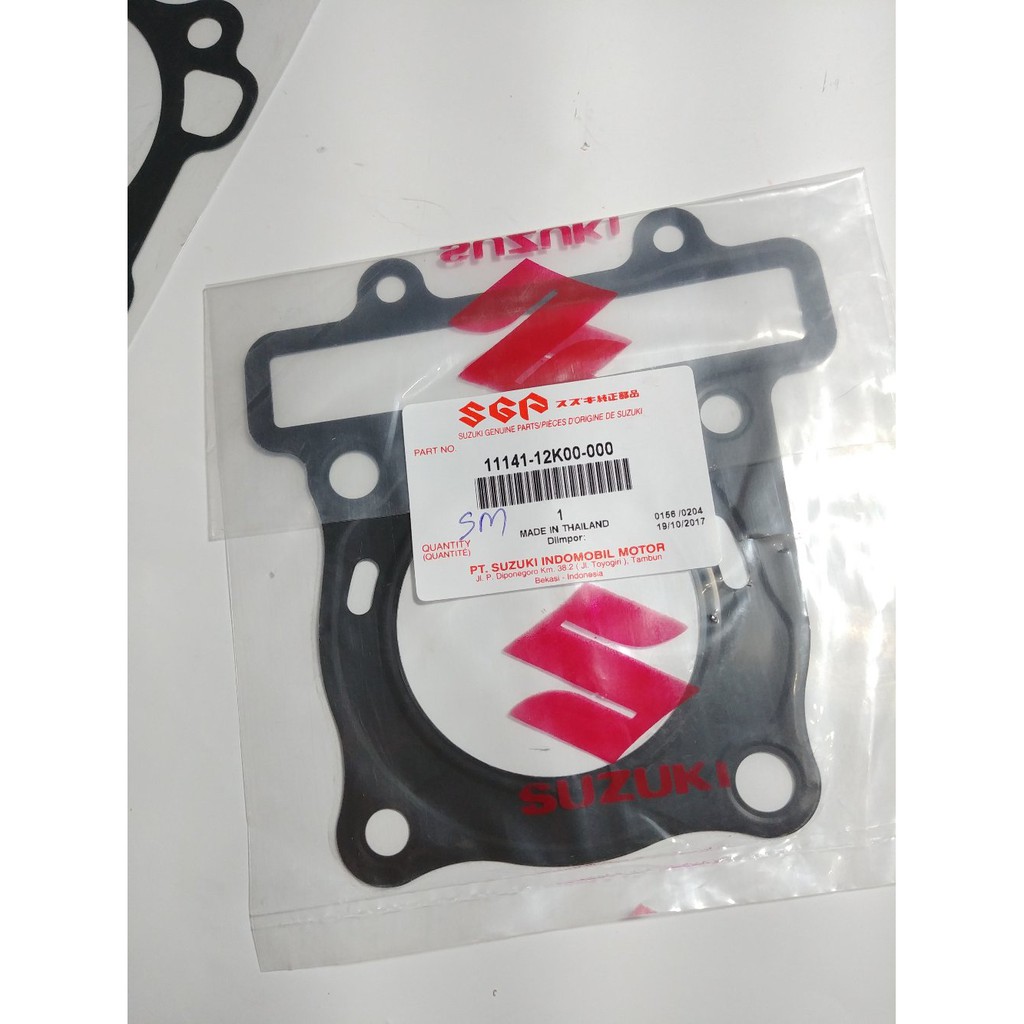 Packing Blok Head Satria Fu Injeksi Gsx 150 Original Suzu bac 37