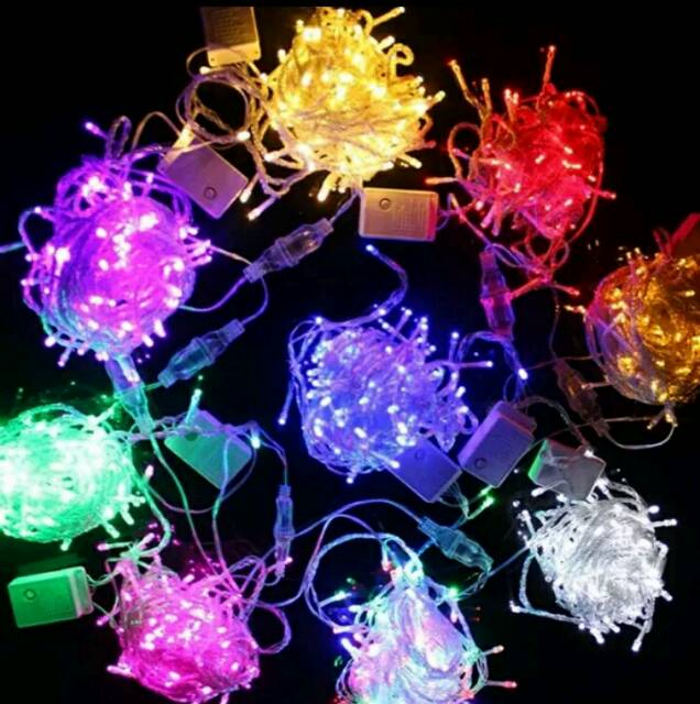 LAMPU LED NATAL DEROKASI LAMPU HIAS TUMBLR HILIOS 10M SATU WARNA 1 WARNA