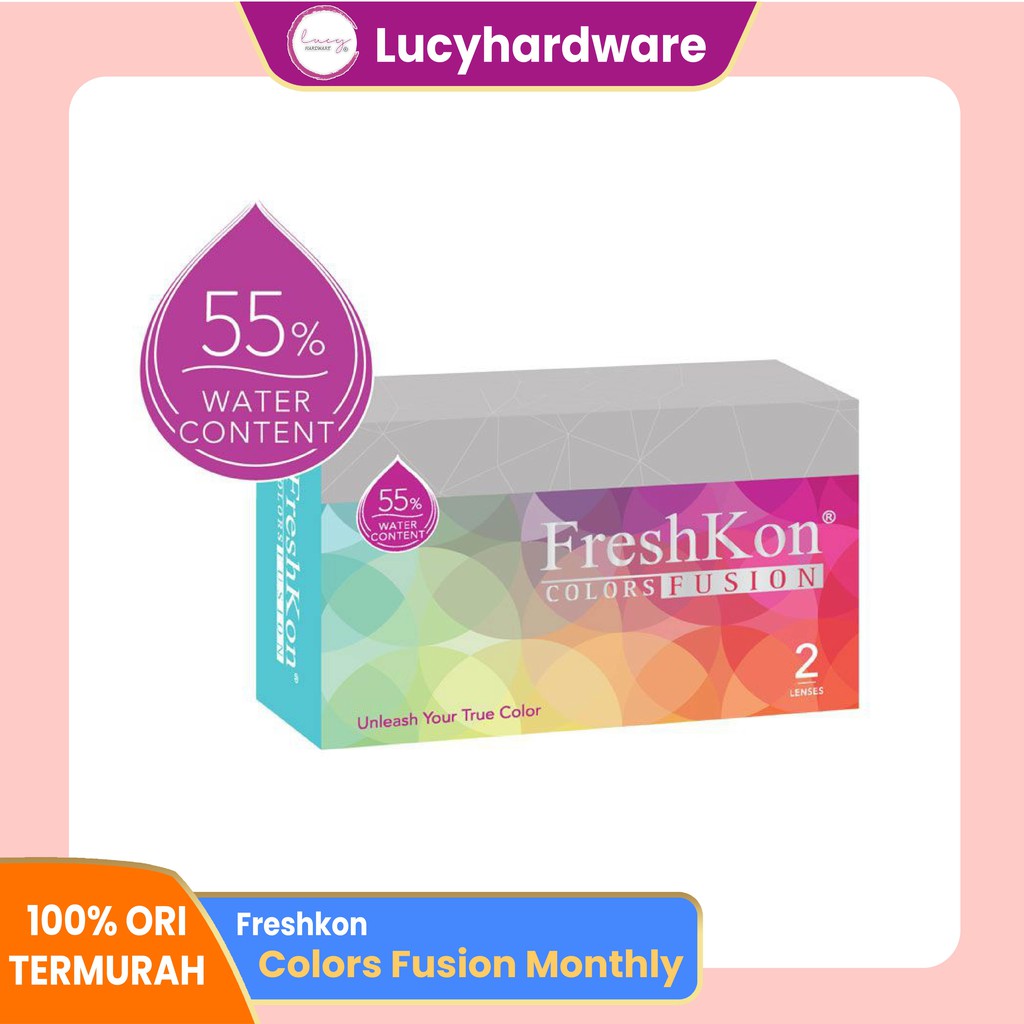 Softlens warna Freshkon Colors Fusion Shimmering Grey Bulanan