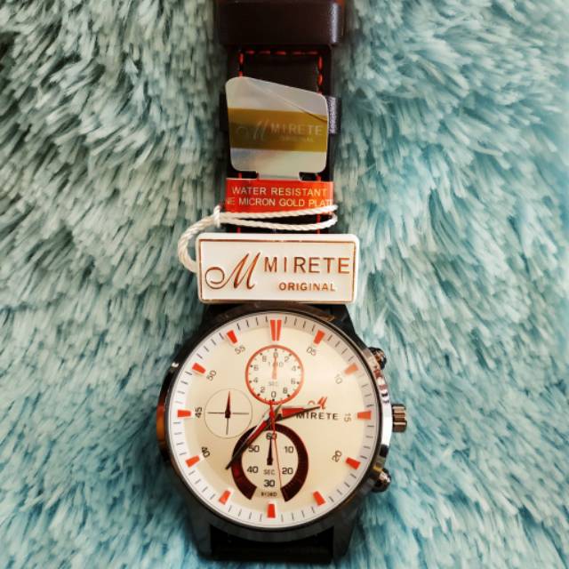 Jam tangan mirete kulit original, real pick