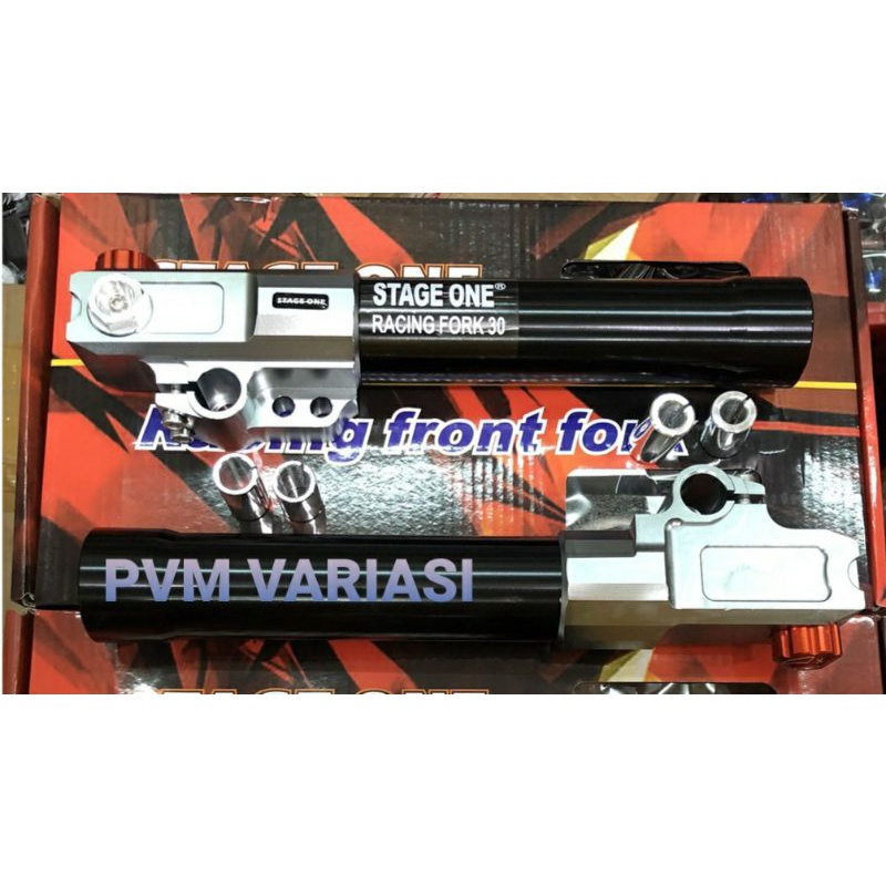 TABUNG BOTTOM SHOCK DEPAN RT STAGE 6 COPY ORI + BREKET MONOBLOK VARIASI MOTOR VARIO BEAT MIO SCOOPY