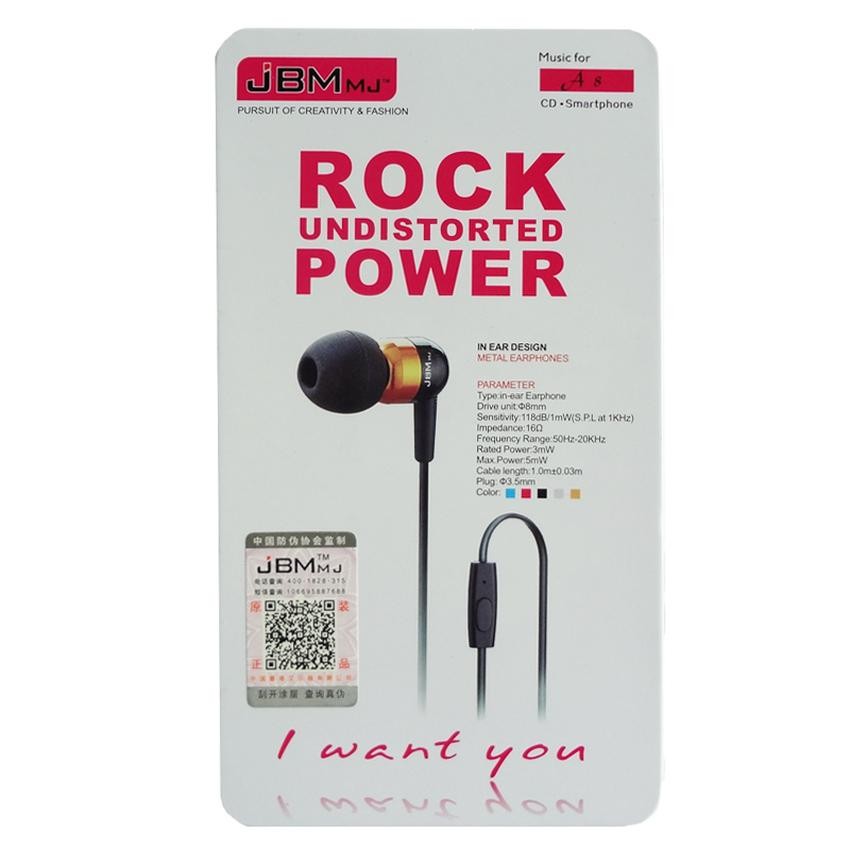 Earset / Earphone JBM MJ A8 + Mic  - 56928