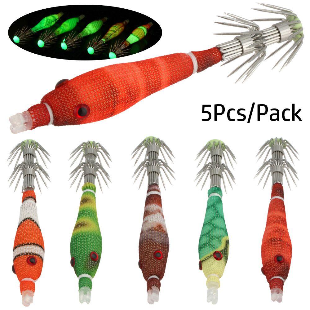 Suyo 5Pcs/Pack Squid Hooks Hot Sale Mikro Mengambang Memancing Aksesoris Lembut Lure Jig