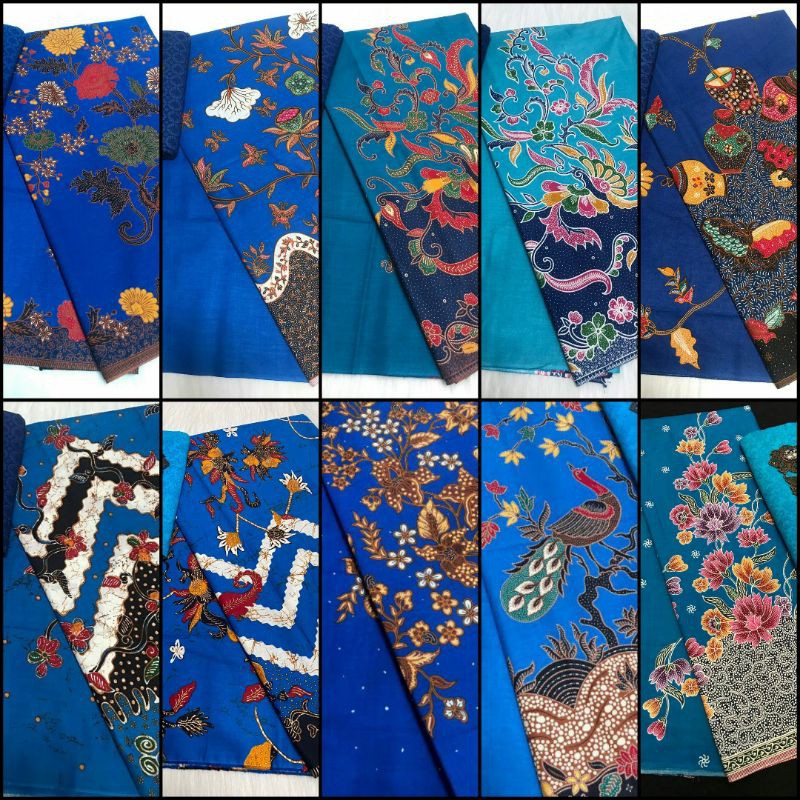 KAIN BATIK PRINT WARNA BIRU NAVY BIREL BATIK HALUS UNGGULJAYA