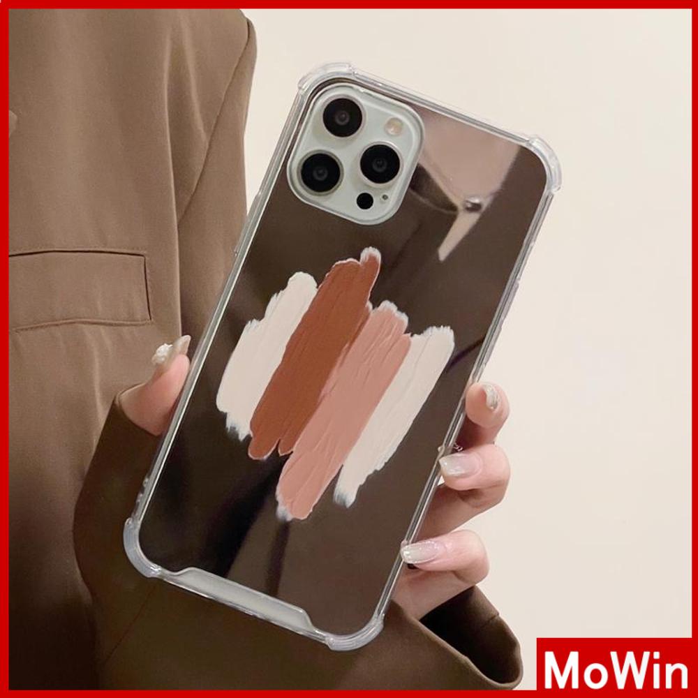 iPhone Case Acrylic HD Mirror Airbag Shockproof Protection Camera Cute Brown Tones Compatible For iPhone 11 iPhone 13 Pro Max iPhone 12 Pro Max iPhone 7 Plus iPhone xr