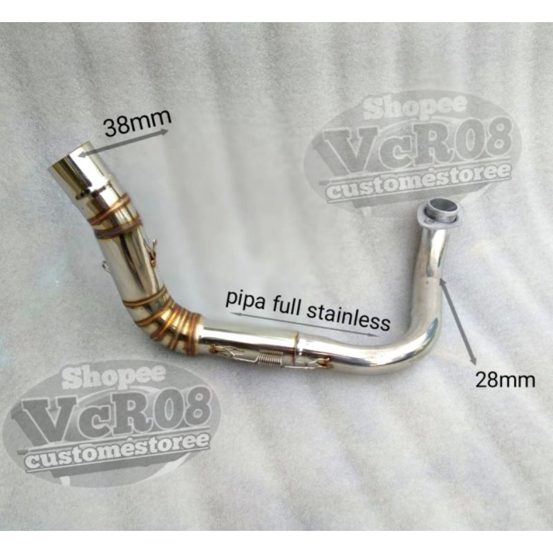 (16) leher knalpot beat fi karbu inlet 38 atas pipa leheran ngacung vario 110 scoopy spacy vario 125