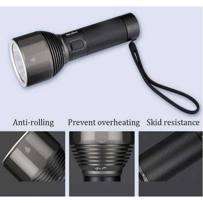 (BISA COD) RVOSTR NexTool Senter LED USB Rechargeable 2000 Lumens - ZES0417