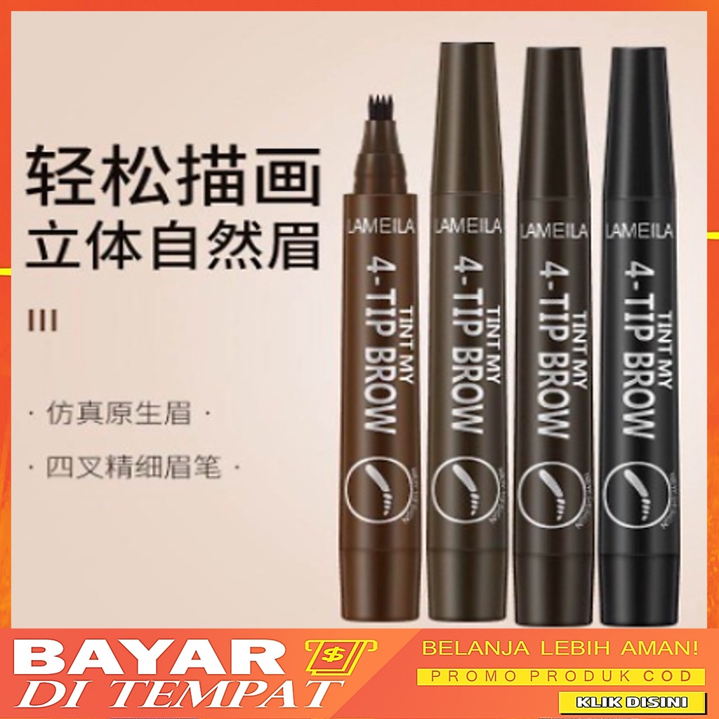 LAMEILA Eyebrow Waterproof Natural Eyebrow Pen Four-claw Eye Brow Tint Fork Tip Long Lasting DJ 784