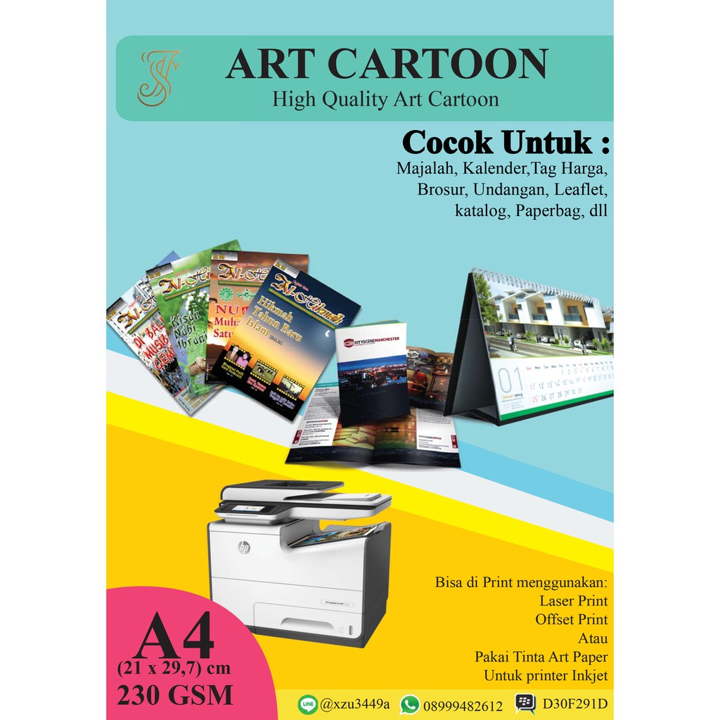 

Kertas Art Cartoon 230 Gram A4