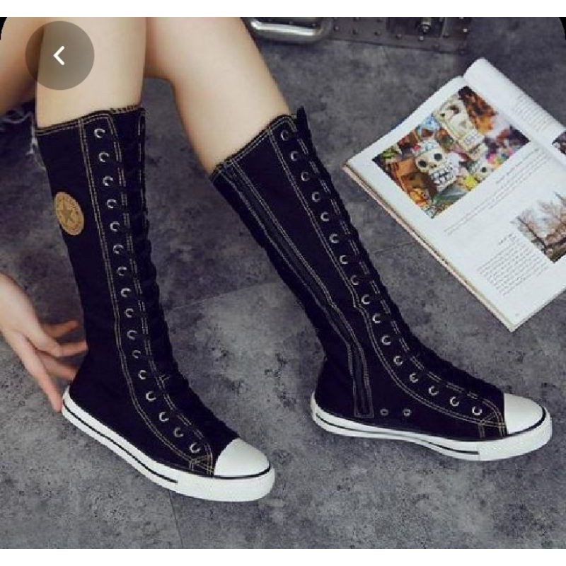 Sepatu knee boots converse