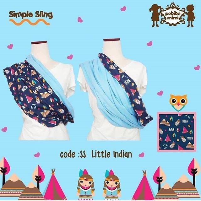 Petite Mimi Simple Sling Motif / Gendongan Bayi