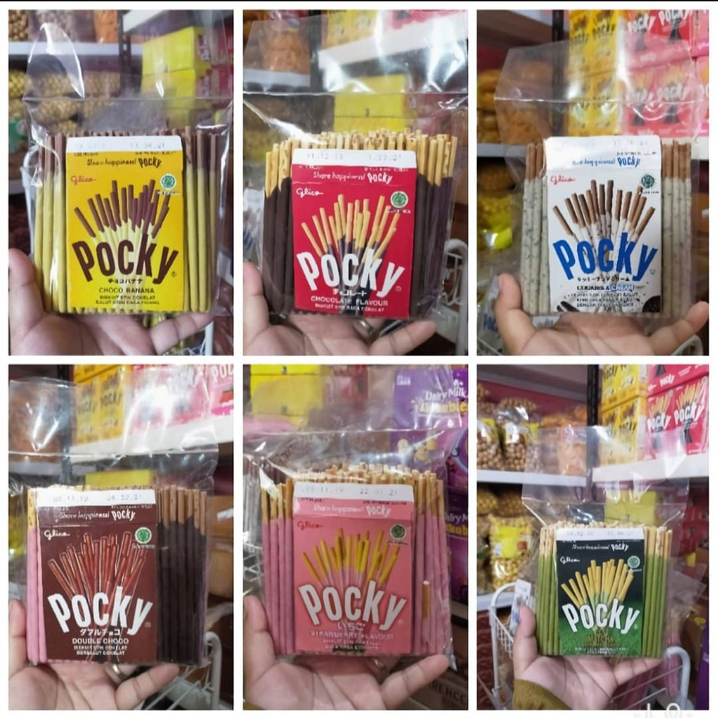 

Cemilan POCKY & CHOKI STIK Makanan Ringan Snack Kiloan Original EXPIRED Panjang AMAN Ready Stock