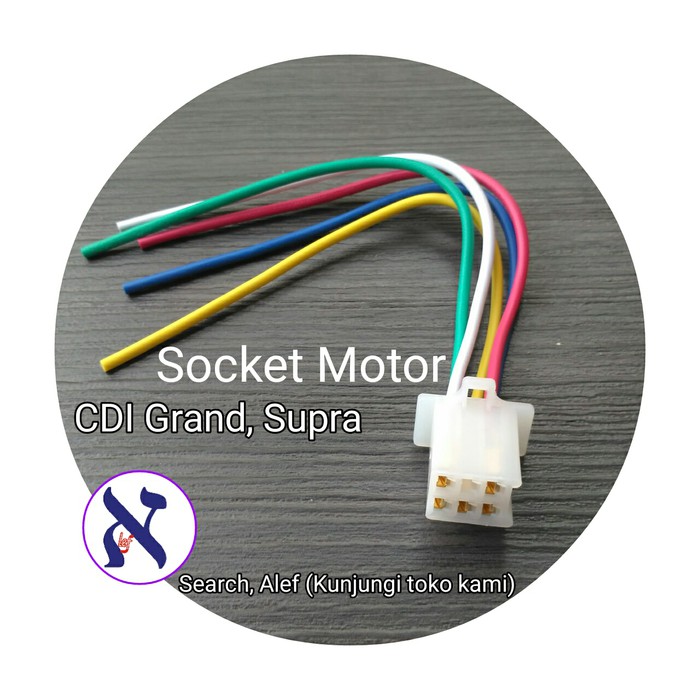 socket motor 6 pin 5 kabel CDI grand supra soket 6pin