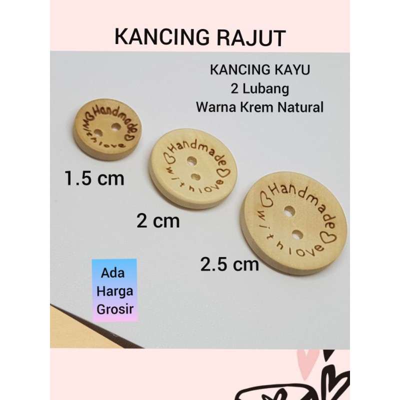 MIN ORDER Rp.10.000 - KANCING KAYU MOTIF HURUF HANDMADE DIY | UNTUK DEKORASI PERNIKAHAN