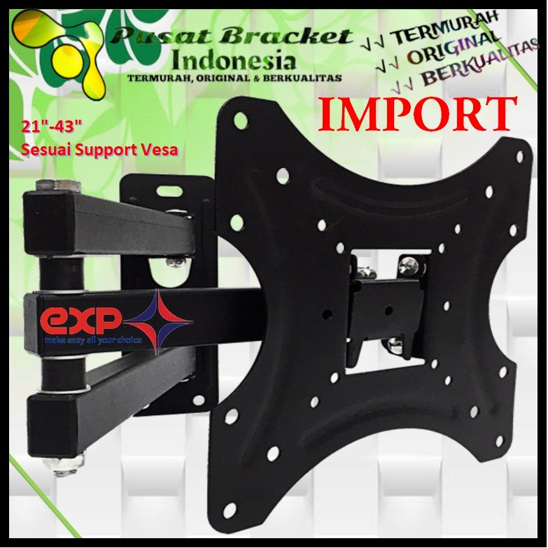 Bracket TV SONY 14 s/d 43 inch 6 ARAH FULL BESI SUPER KOKOH GARANSI 100% ORI