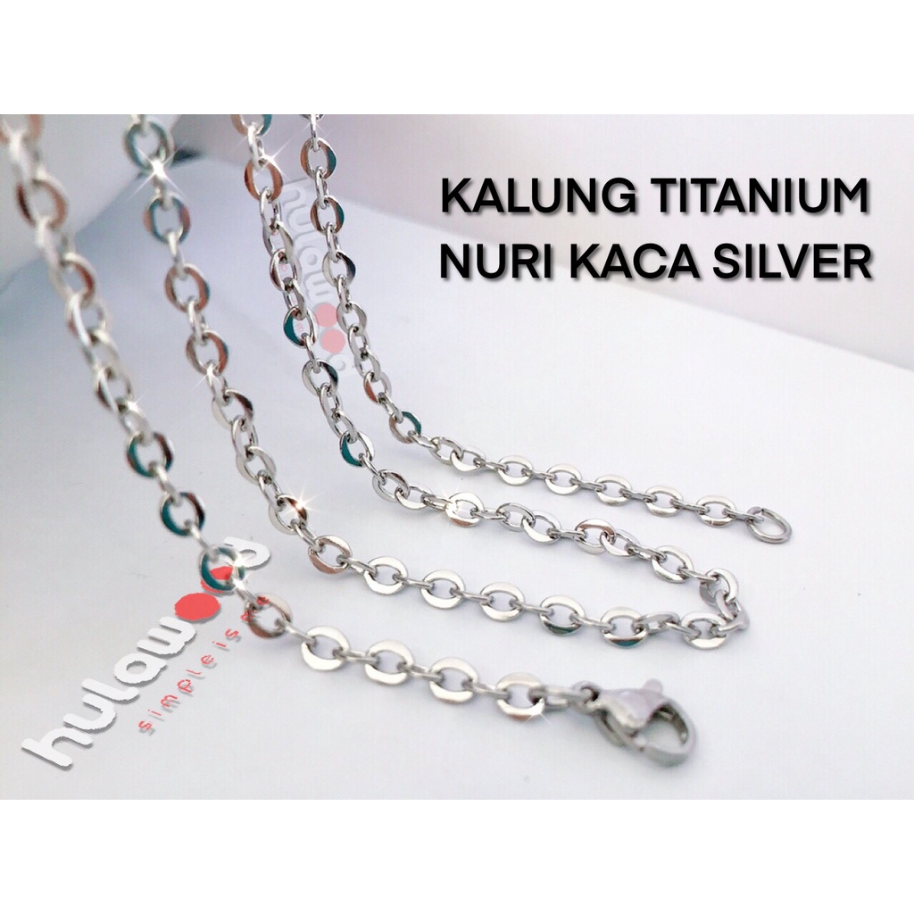 Kalung Rantai MCI Titanium 316L Import Stainless Anti Karat NURI KACA Pria Wanita