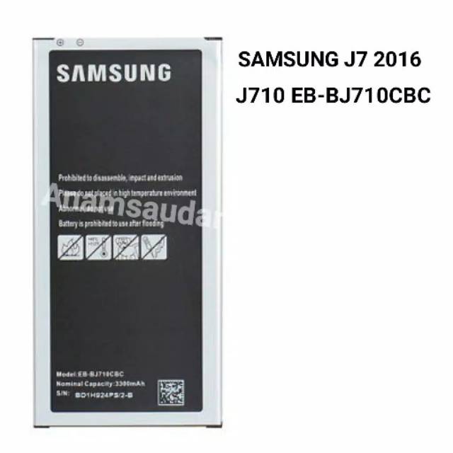 Batre batere bt samsung galaxy J7 J710 J7  2016 original oem