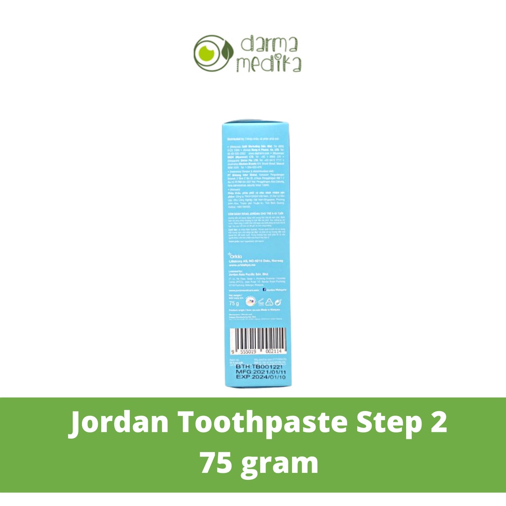 Jordan Oral Care Kids Toothpaste Step 2 75gram 75 gram