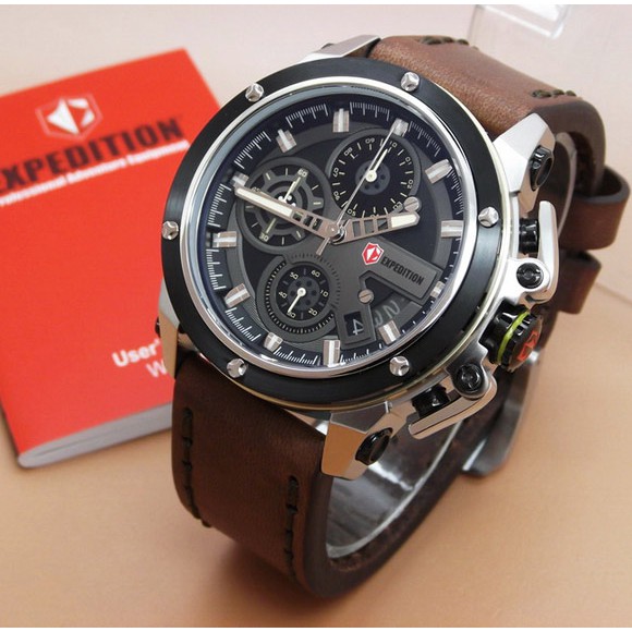 Expedition E6603 Brown Leather Silver