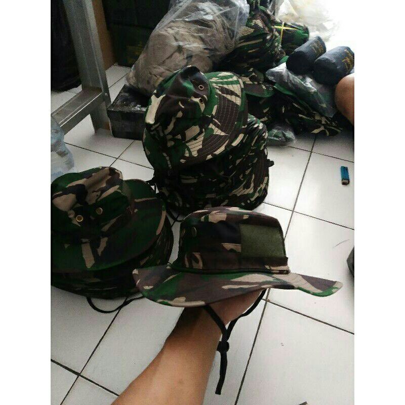 Topi Rimba Loreng Malvinas Bahan Velbed Premium
