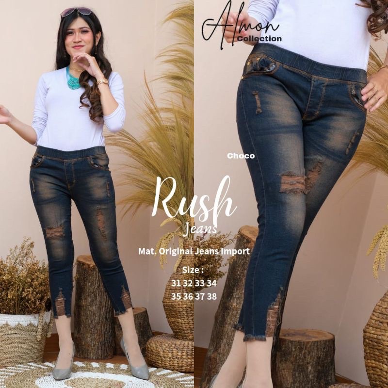 TERLARIS KHAYSA JEGGING JEANS RIPPED 7/9