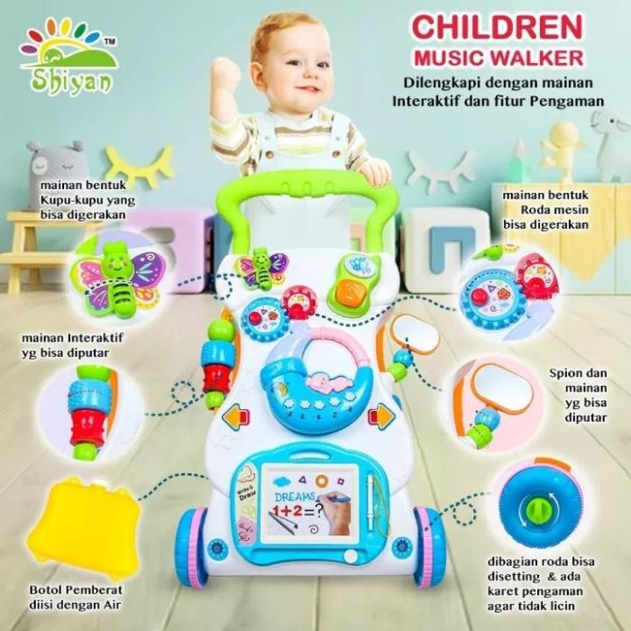 Baby Push Walker / Alat Bantu Jalan Bayi Mainan Edukasi Bayi