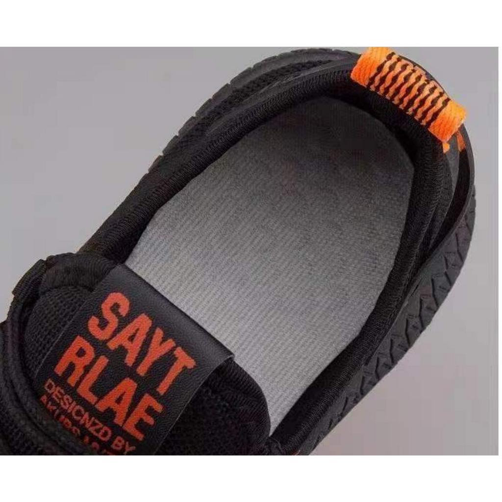 Sepatu Sneakers Pria Olahraga Sport Shoes Casual Running Hitam Orange