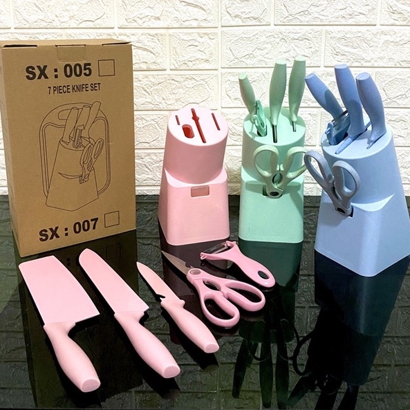 Pisau Set / Pisau Dapur / Knife Set 6 in 1