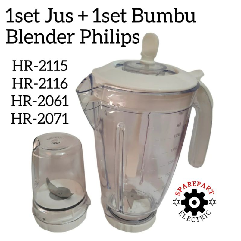 PROMO GELAS BUMBU + GELAS JUS 1SET UNTUK BLENDER PHILIPS HR 2115 2116 2061 2071