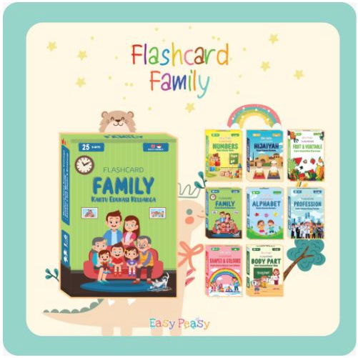 kiddiwear FLASH CARD EASY PEASY MAINAN EDUKASI ANAK KARTU PINTAR BALITA CARD BELAJAR BAHASA