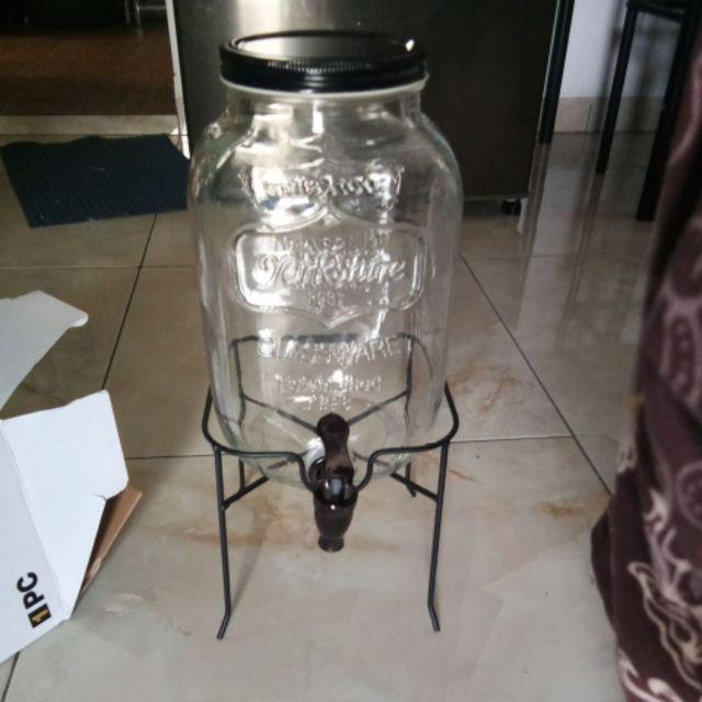 Glass Dispenser Dispenser Toples Kaca Kran Ukuran 4000ml Shopee Indonesia 1311