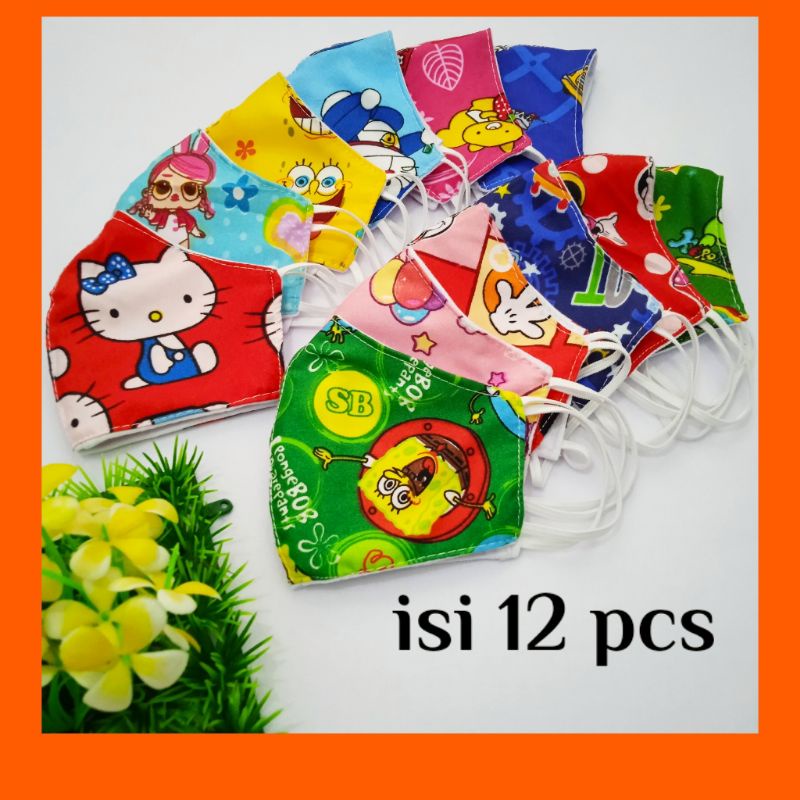 Jual MASKER ANAK DUCKBILL KAIN KARAKTER EARLOOP GROSIR | Masker Anak ...