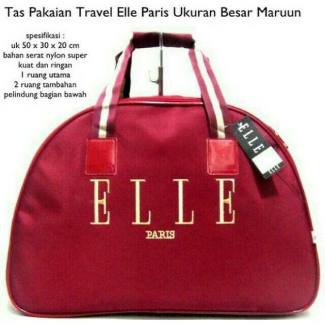 Tas Pakaian Travel Bag Elle Jinjing Wanita  Elle Bag Tas travel