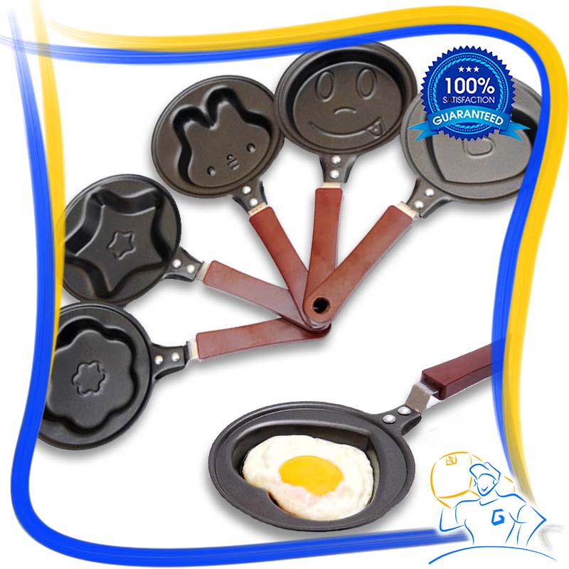 Teflon Mini Telur Karakter Frying Pan Mini Motif Anti Lengket Wajan