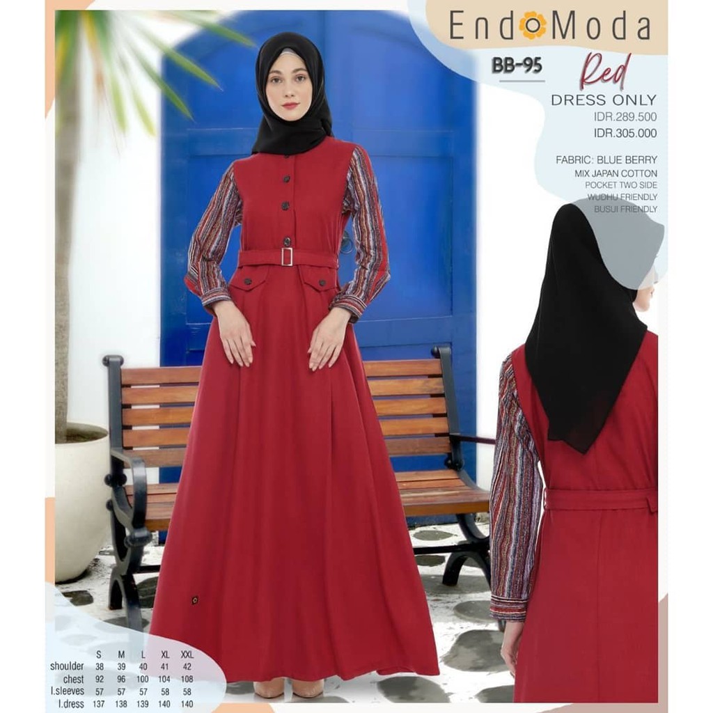 gamis endomoda bb 95 terbaru 2021 original