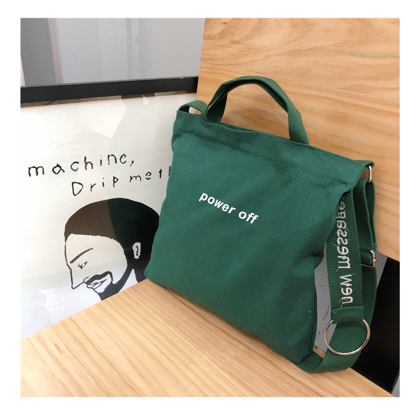 TC-55 tas kanvas canvas kampus wanita selempang import jepang korea high quality