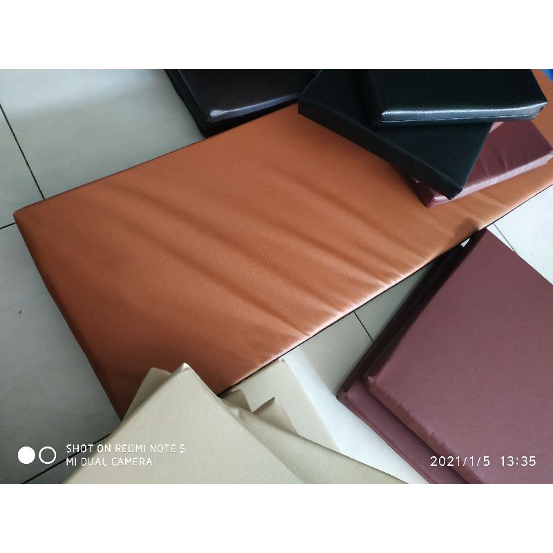 Alas Duduk Kursi Kayu jati dan sofa (CUSTOM SIZE) - kain OSCAR / Kulit 214X60X4