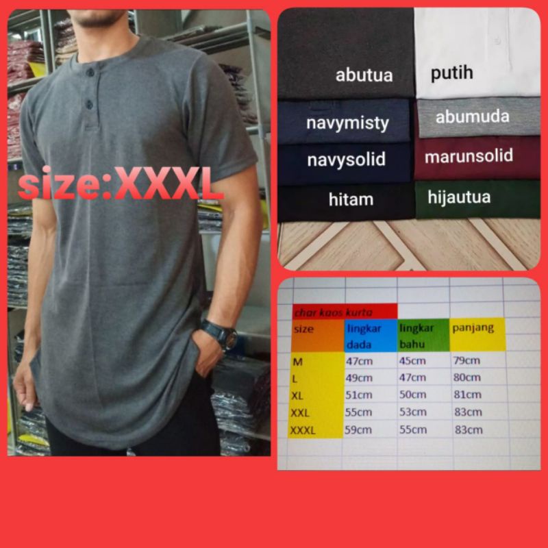 kaos koko kurta pakistan size jumbo