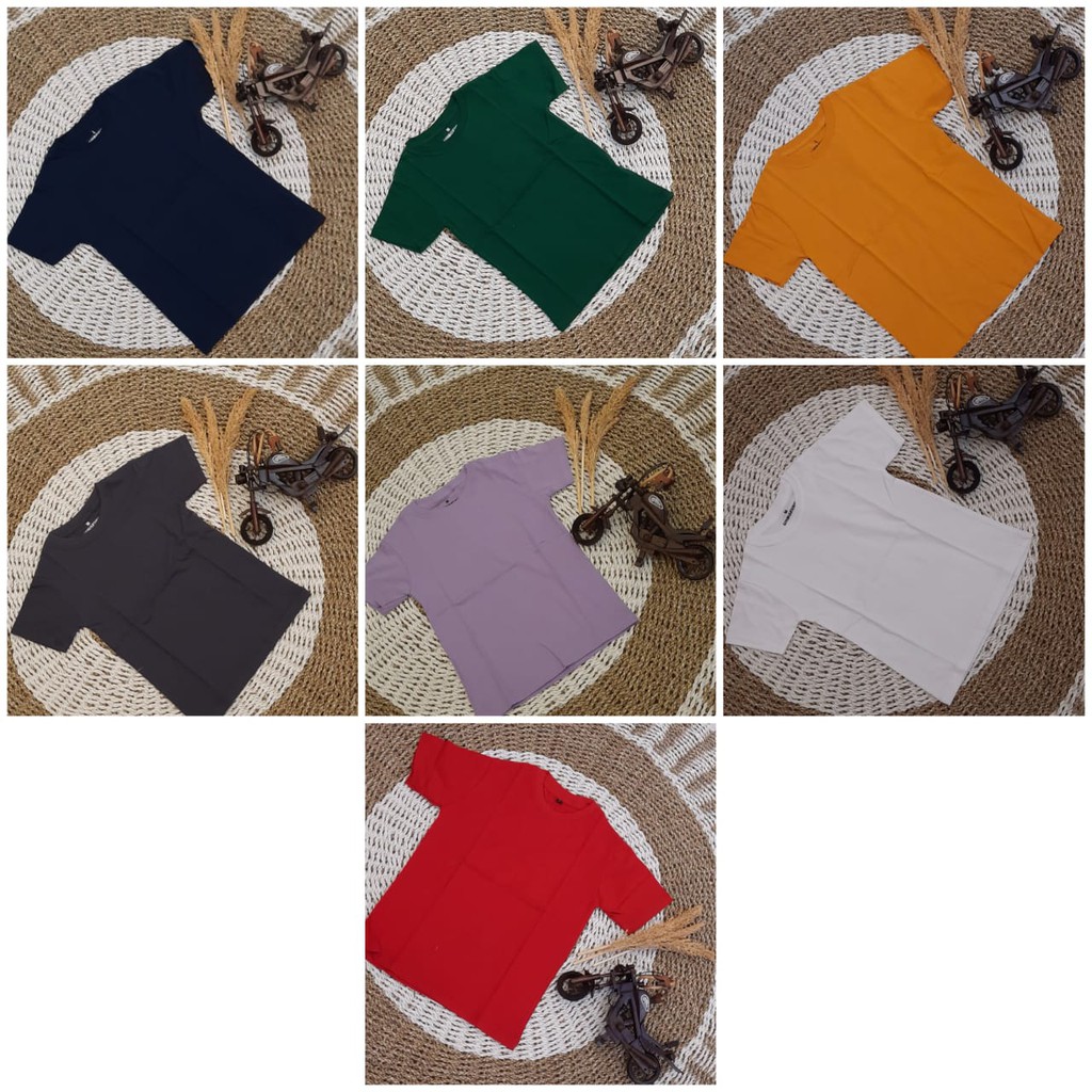 KAOS POLOS ANAK COTTON COMBED 30S [PREMIUM QUALITY] / COMBED REAKTIF 17 warna