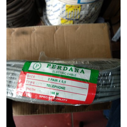 kabel telepon PERDANA 2pair (4core)x 0,5