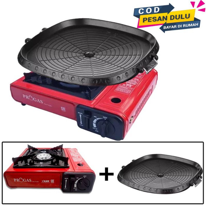 Progas  , Bulgogi Pan 32 CM , Alat Panggang  , BBQ  + Kompor Portable