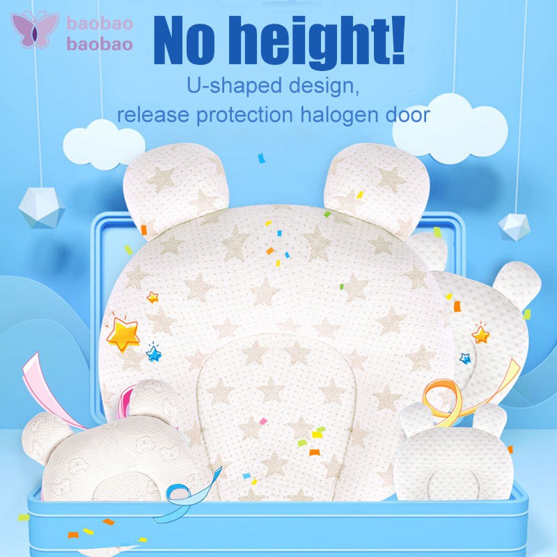 Newborn Baby Pillow Breathable Neck Support Preventing Baby Flat