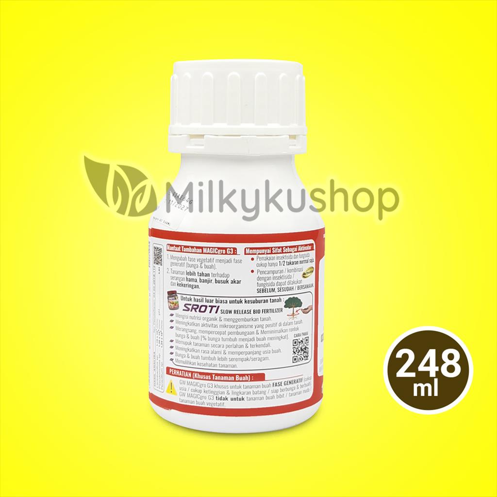 PUPUK CAIR MAGICGRO G3 FLOWER AND FRUIT FERTILIZER 248 ML