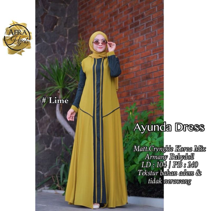 AYUNDA DRESS / Dress Cantik / Gamis Syar'i