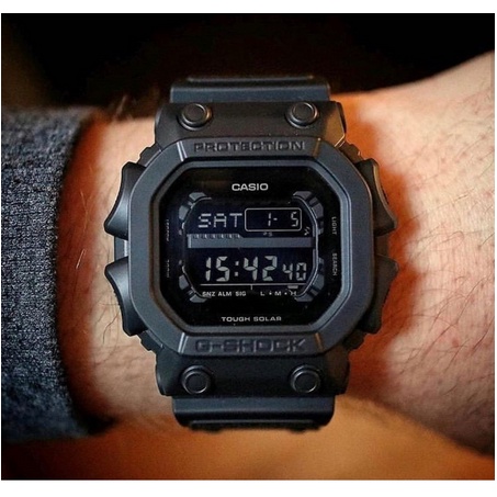 JAM TANGAN PRIA SPORTY GX 56 FULL BLACK FREE BATERAI DAN BOX