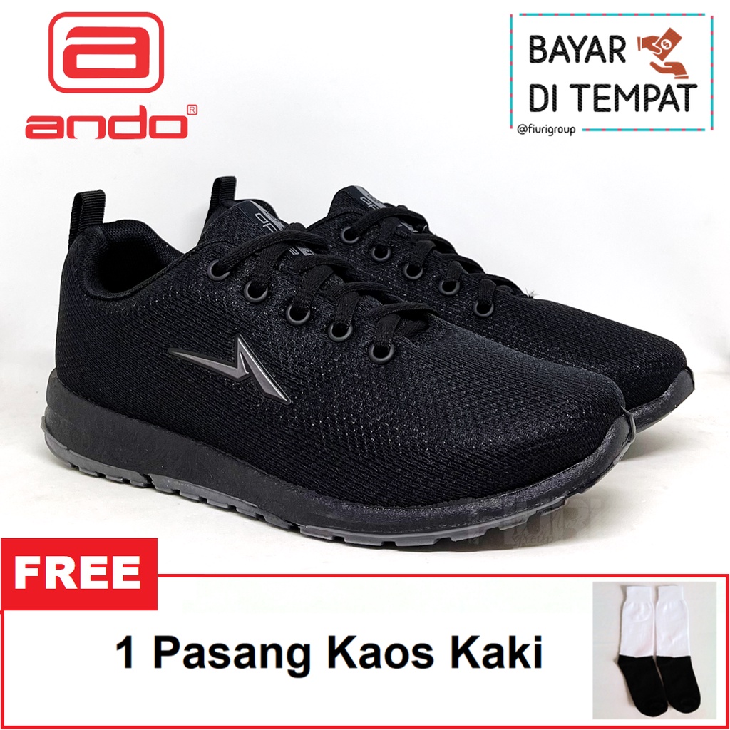 FIURI - ANDO ORIGINAL - NOELLE 33-40 FULL HITAM - SEPATU SNEAKERS SPORT KANVAS SOL KARET WANITA PRIA - SEPATU KETS TRENDY ANAK PEREMPUAN LAKI-LAKI - SEPATU OLAHRAGA LARI FITNES SENAM KERJA KULIAH SEKOLAH SD SMP SMA BERTALI CEWEK COWOK MURAH PROMO DISKON