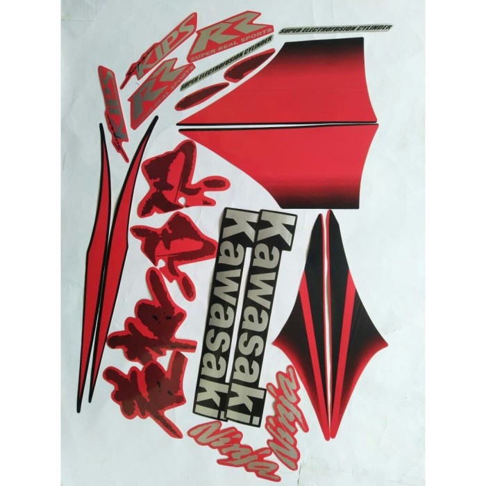 NEW stiker striping kawasaki ninja rr 2010 merah