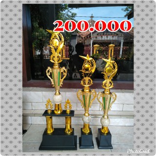 Piala Kaki Dua Figur Kaca Shopee Indonesia